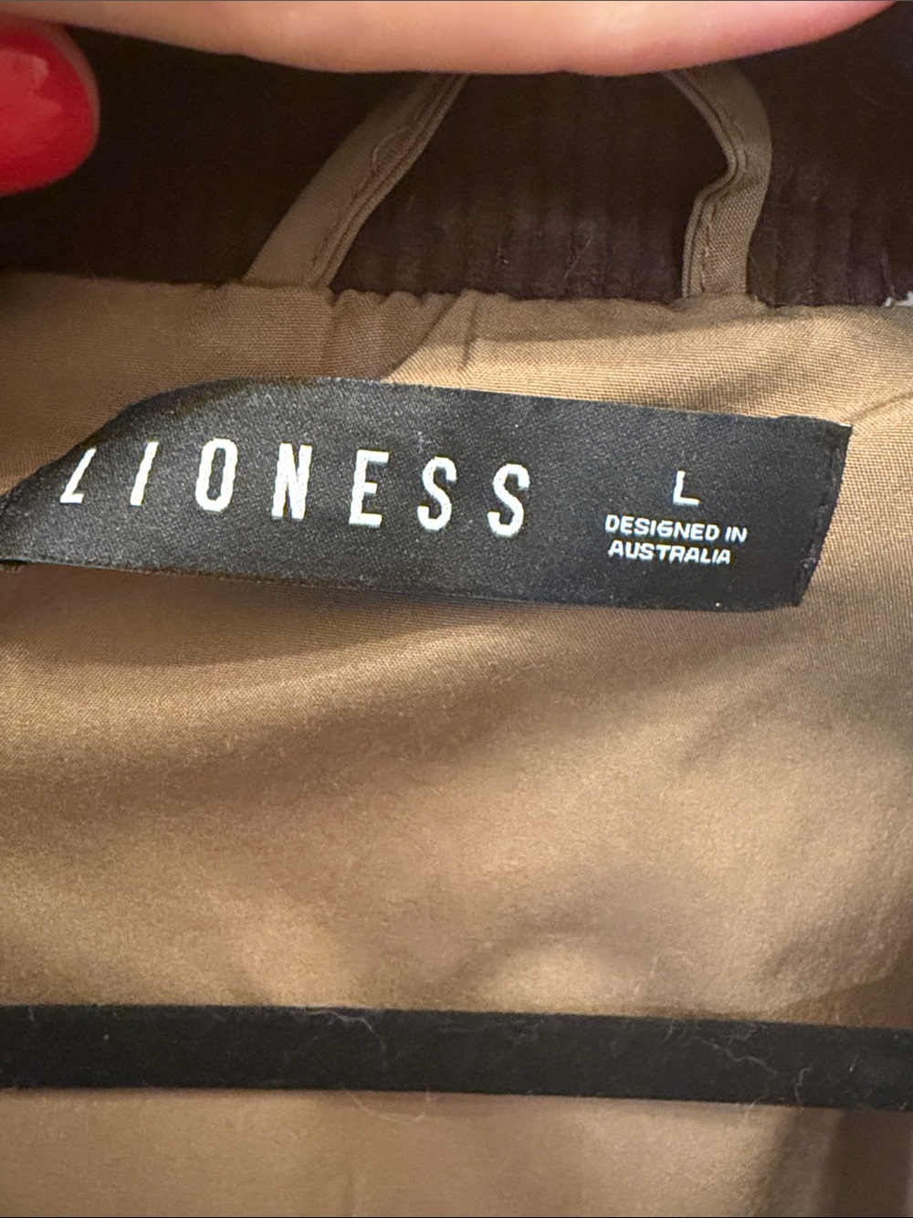 Lioness Green Oversized Cotton Jacket with Contrast Collar - Picture 6 of 9